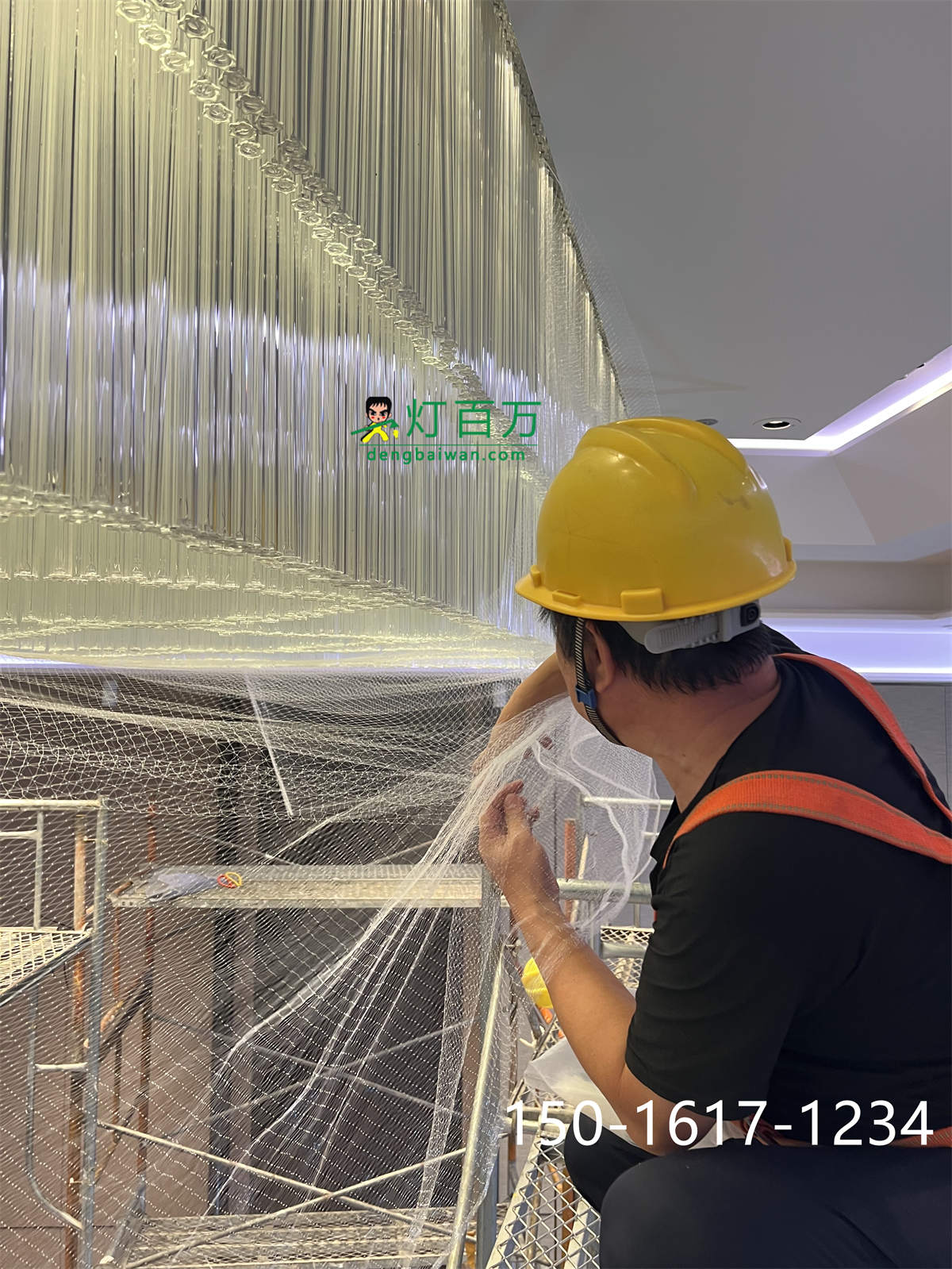 水晶灯清洗现场照片