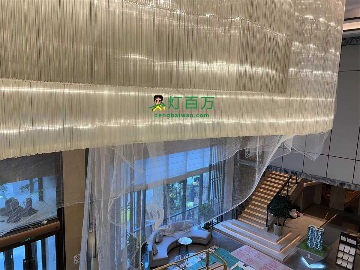 酒店吊灯安全网安装